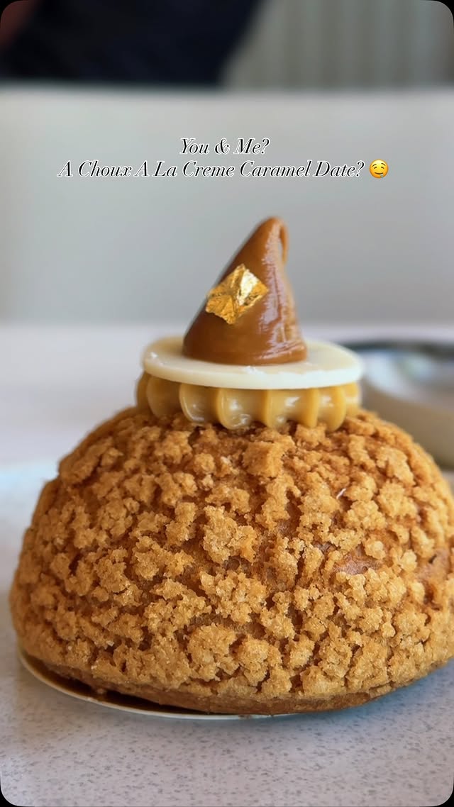 Caramel choux pastry