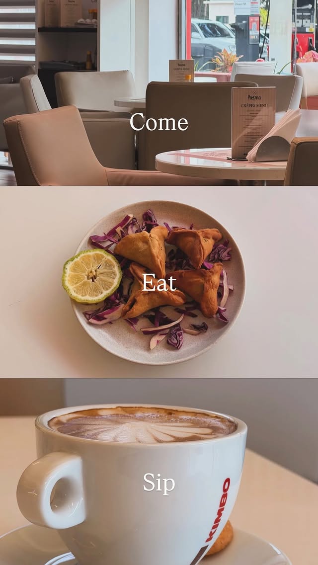 Come, eat, sip — armchairs, beef samosas and a Kimbo latte at Yasma